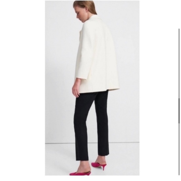 Theory Sileena Coat in Ivory. - Picture 5 of 10